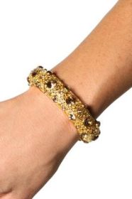 Stretchy Bangle - high dome - Gold with Gold