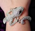 Rhinestone Lizard Bangle with hinge