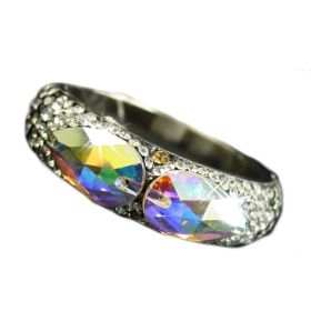 Bangle with large stones - Clear