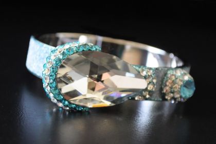 Rhinestone Bangle-Turquise