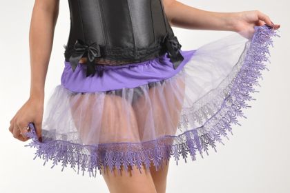 Tutu with Lace-Purple-O/S