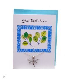 Rhinestone Dragonfly Get Well Card