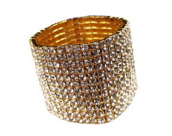 12 row stretchey bracelet -  Gold