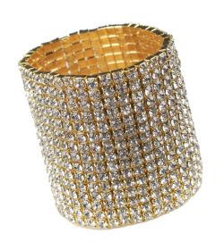 15 row Stretchy Bracelet -  Gold