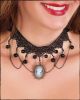 Lace Necklace with Cameo & Swags