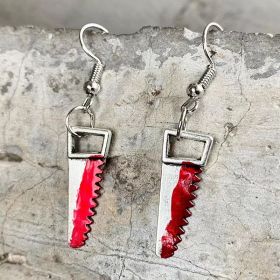 Bloody Handsaw Earrings