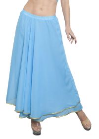 Skirt with Sequins - Turquoise/Gold -L/XL