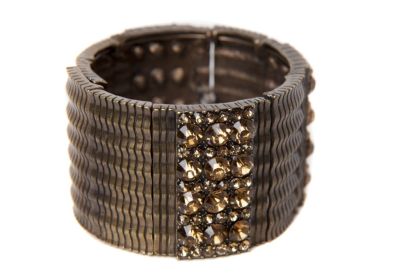 Cuff with Rhinestones - Topaz