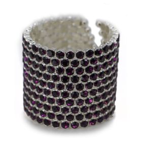 Cuff - 10 Rows - Purple/Silver