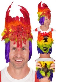 Costume Headpiece Beaded - Rainbow