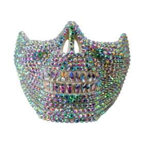 Rhinestone Skull Mask AB