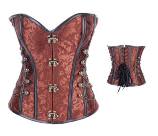 Steampunk Corset with Thong-BRN-2XL