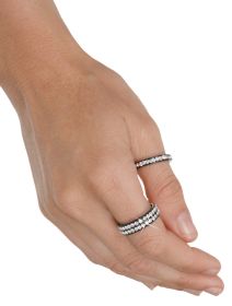 1 Row Ring - Black/Silver