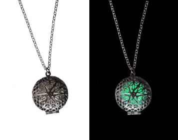 Glow in the Dark Locket Necklace - Green