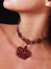 Crown Charm Choker with Earrings