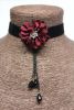 Velvet Red Rose Choker