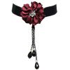 Velvet Red Rose Choker