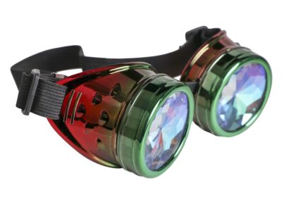 Rave Kaleidoscope goggles - Green / Red