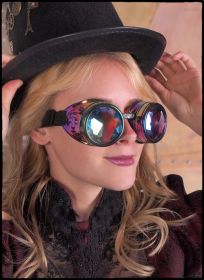 Steampunk Glasses - Psychedelic Rainbow