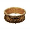 Bangle Pearl with hinges - Gold