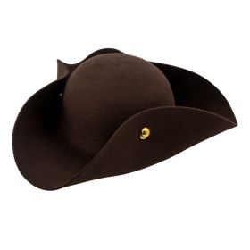 Pirate Hat - 100% wool felt - Brown