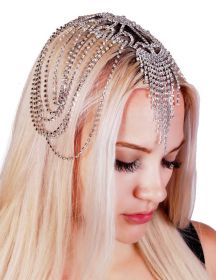 Rhinestone Headdress - Silver