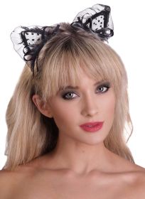 cat headband with lace