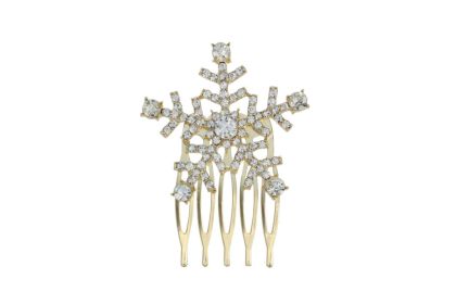 Rhinestone Snowflake Haircomb