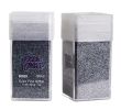 fine glitter -  square bottle 1.5 oz - Gray