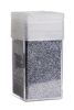 fine glitter -  square bottle 1.5 oz - Gray