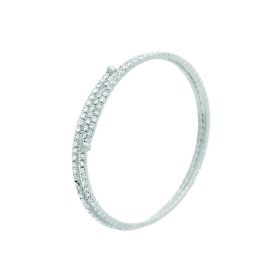 Spiral Bracelet 2 Row - Silver