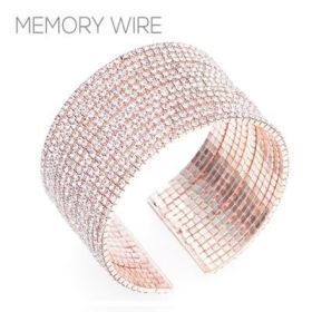 Rose Gold 15 Line Memory Wire Bracelet