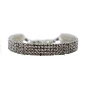 Choker Stretchy - 4 Lines - Silver