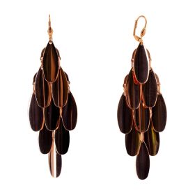 Ear Ring Tear Drop- Burnished Gold