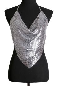 Metal Mesh V-Top - Silver