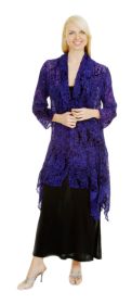 Crinkle Beaded Duster - Purple Plus