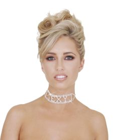 Rhinestone Choker "SEXY" -Silver