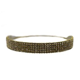 Choker five rows rhinestone - Gold