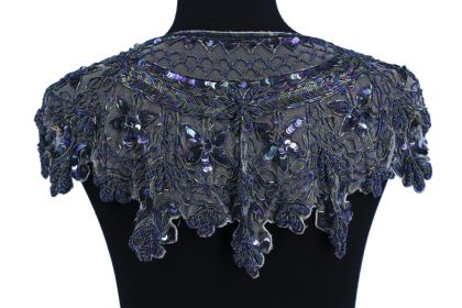 Beaded Collar - AB on White