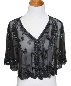 Beaded Cape - Black