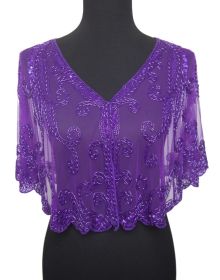 Beaded Cape - Purple