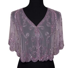 Beaded Cape - Mauve