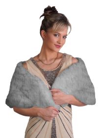 Flapper faux fur cape - Gray