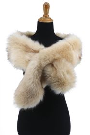 Flapper faux fur stole wrap - Beige