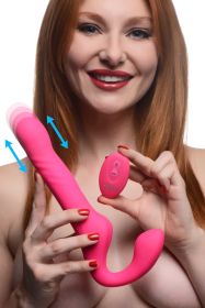 30X Thrusting and Vibrating Strapless Strap-On With Remote Control