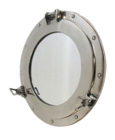 Porthole Mirror Aluminum with Chrome Finish - 15"..