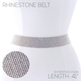 rhinestone belt , 18 rows - gold