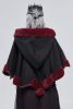 Black And Burgundy Trimming  Renaissance Cape