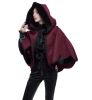 Burgundy And Black Trimming  Renaissance Cape