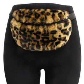 Fanny pack faux fur 9.x"x6", leopard